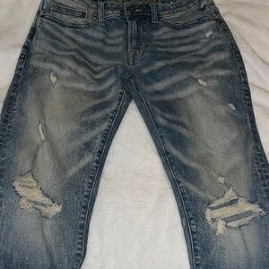 American Eagle Outfitters Distressed Blue Slim Jeans